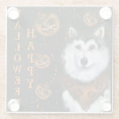 Alaskan Malamute Glasuntersetzer (Rückseite)
