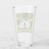 Alaskan Malamute Gold Happy St Patricks Day Glas (Rückseite)
