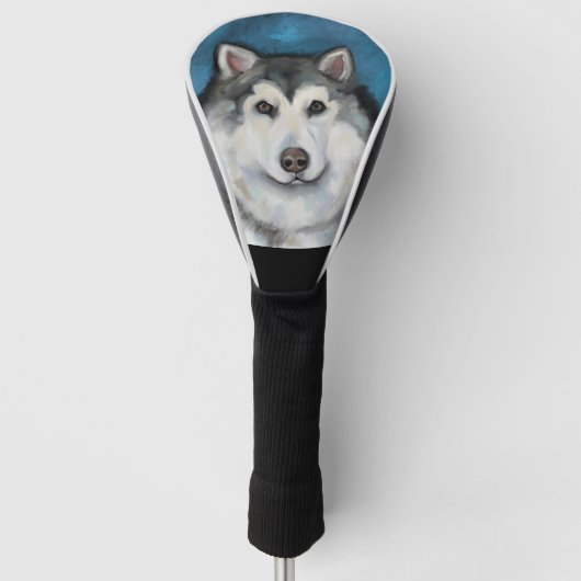 Alaskan Malamute Golf Headcover (Vorderseite)