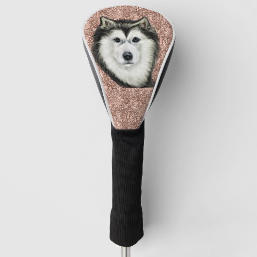 Alaskan Malamute Golf Headcover (Vorderseite)