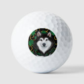 Alaskan Malamute Golfball (Vorderseite)