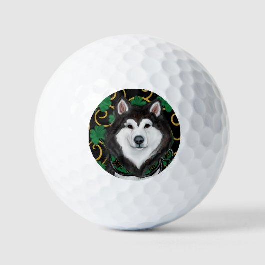 Alaskan Malamute Golfball (Vorderseite)