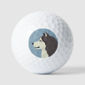 Alaskan Malamute Golfball (Vorderseite)