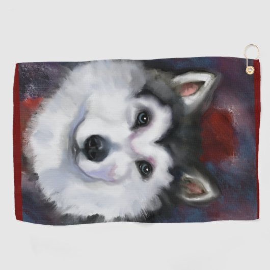 ALASKAN MALAMUTE GOLFHANDTUCH (Horizontal)