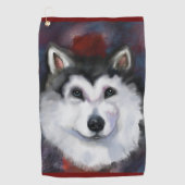 ALASKAN MALAMUTE GOLFHANDTUCH (Vorderseite)