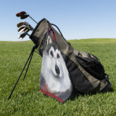 ALASKAN MALAMUTE GOLFHANDTUCH (Gras)
