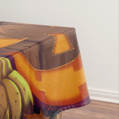 Alaskan Malamute Halloween Hexe und Pumpkin Tischdecke (Beispiel)