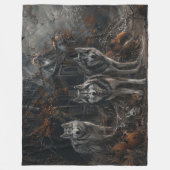 Alaskan Malamute Halloween Night Doggy Delight Fleecedecke (Vorderseite)