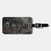 Alaskan Malamute Halloween Night Doggy Delight Gepäckanhänger (Vorderseite horizontal)