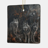 Alaskan Malamute Halloween Night Doggy Delight Keramikornament (Links)