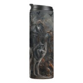 Alaskan Malamute Halloween Night Doggy Delight Thermosbecher (Nach rechts gedreht)