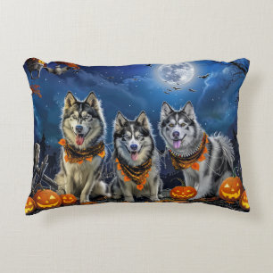 Alaskan Malamute Halloween Spooky Dekokissen