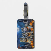 Alaskan Malamute Halloween Spooky Gepäckanhänger (Rückseite vertikal)