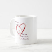 Alaskan Malamute Heart Belongs Kaffeetasse (Vorderseite Links)