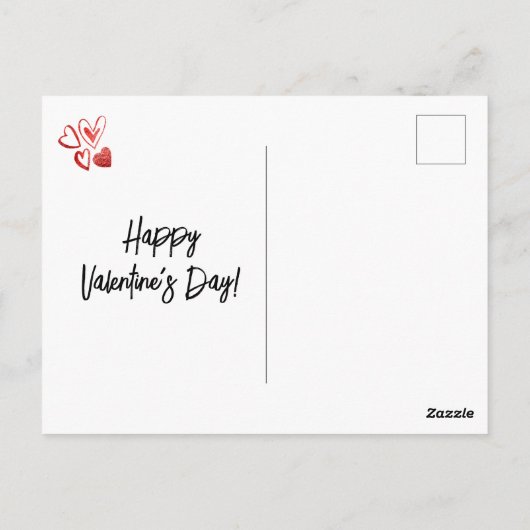 Alaskan Malamute Heart Dog Lover Valentine Geschen Postkarte (Rückseite)