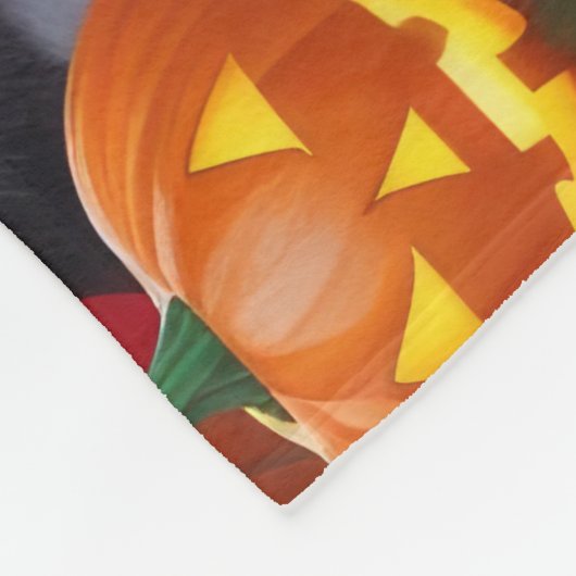 Alaskan Malamute Hogs Pumpkin Halloween Funny Fleecedecke (Ecke)