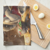 Alaskan Malamute Holiday Baking: Festliche Weihnac Geschirrtuch (Viertel Falte)