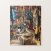 Alaskan Malamute Holiday Baking: Festliche Weihnac Puzzle (Vertikal)