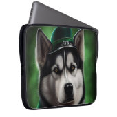 Alaskan Malamute Hund in St. Patrick's Day Dress Laptopschutzhülle (Vorne Rechts)