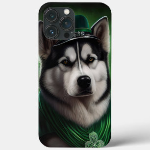 Alaskan Malamute Hund in St. Patrick's Day Kostüm Case-Mate iPhone Hülle