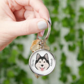 Alaskan Malamute Hund Schlüsselanhänger (Hand)
