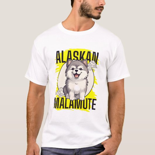 Alaskan Malamute Hund T-Shirt (Vorderseite)