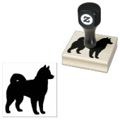 Alaskan Malamute Hunde Silhouette Gummi Briefmarke Gummistempel (Stempel)