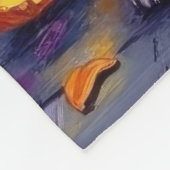 Alaskan Malamute Hunde Trick-or-Treating Halloween Fleecedecke (Ecke)