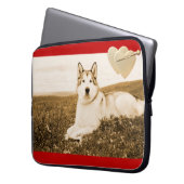 Alaskan Malamute Hundeherzen Laptop Sleeves (Vorderseite Links)