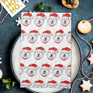 Alaskan Malamute-Hunderasse Weihnachtssterne Geschirrtuch