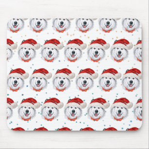 Alaskan Malamute-Hunderasse Weihnachtssterne Mousepad