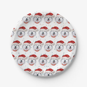 Alaskan Malamute-Hunderasse Weihnachtssterne Pappteller
