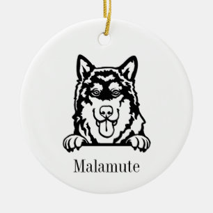 Alaskan Malamute Hundeschmuck Keramik Ornament