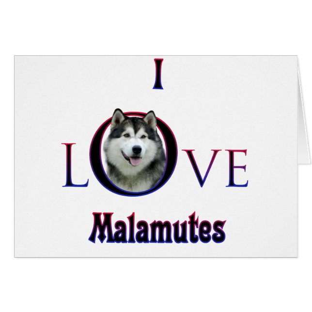 Alaskan Malamute I Liebe (Vorderseite (Horizontal))