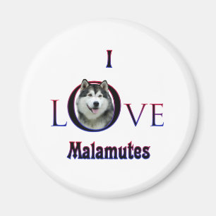 Alaskan Malamute I Liebe Magnet