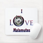 Alaskan Malamute I Liebe Mousepad (Mit Mouse)