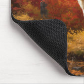 Alaskan Malamute im Herbstfall Inspiriert Mousepad (Ecke)