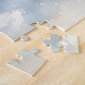 Alaskan Malamute in Sledge Let it Schnee Weihnacht Puzzle (Seite)