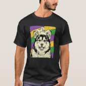 Alaskan Malamute Jester  Mardi Gras Dog Mom or Dad T-Shirt (Vorderseite)