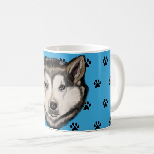 Alaskan Malamute Kaffeetasse (VorderseiteRechts)