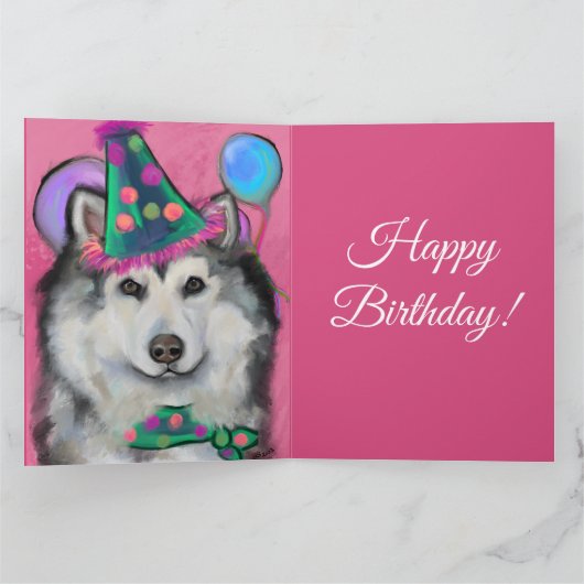 Alaskan Malamute Karte (Innenseite)