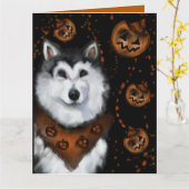 Alaskan Malamute Karte (Gelbe Blume)