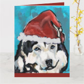 Alaskan Malamute Karte (Gelbe Blume)