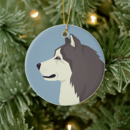 Alaskan Malamute Keramik Ornament