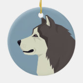 Alaskan Malamute Keramik Ornament (Hinten)