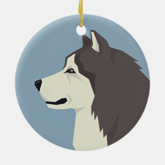 Alaskan Malamute Keramik Ornament (Hinten)