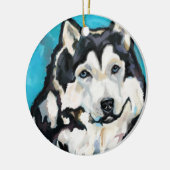 Alaskan Malamute Keramik Ornament (Links)