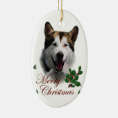 Alaskan Malamute Keramik Ornament (Rechts)