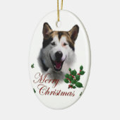 Alaskan Malamute Keramik Ornament (Links)