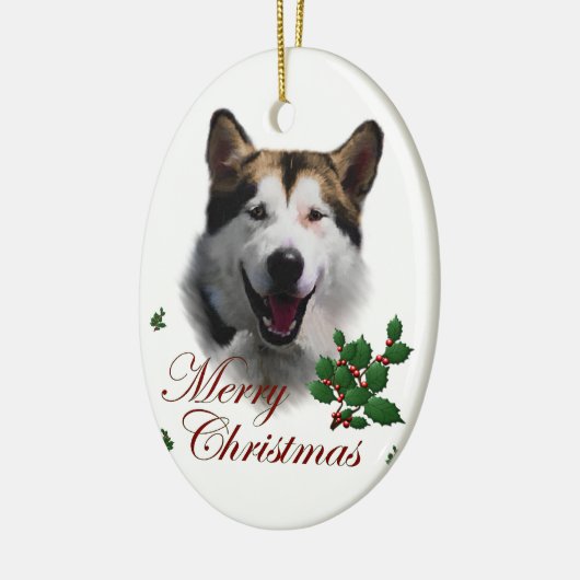 Alaskan Malamute Keramik Ornament (Links)